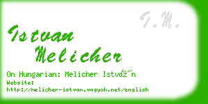 istvan melicher business card